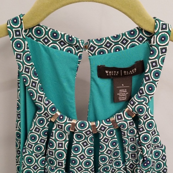 White House Black Market Print Sleeveless Top in S - Picture 3 of 8